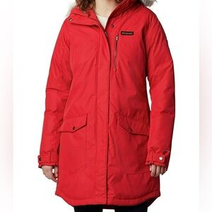 Columbia Women's Red Suttle Mountain Long Insulated Jacket medium